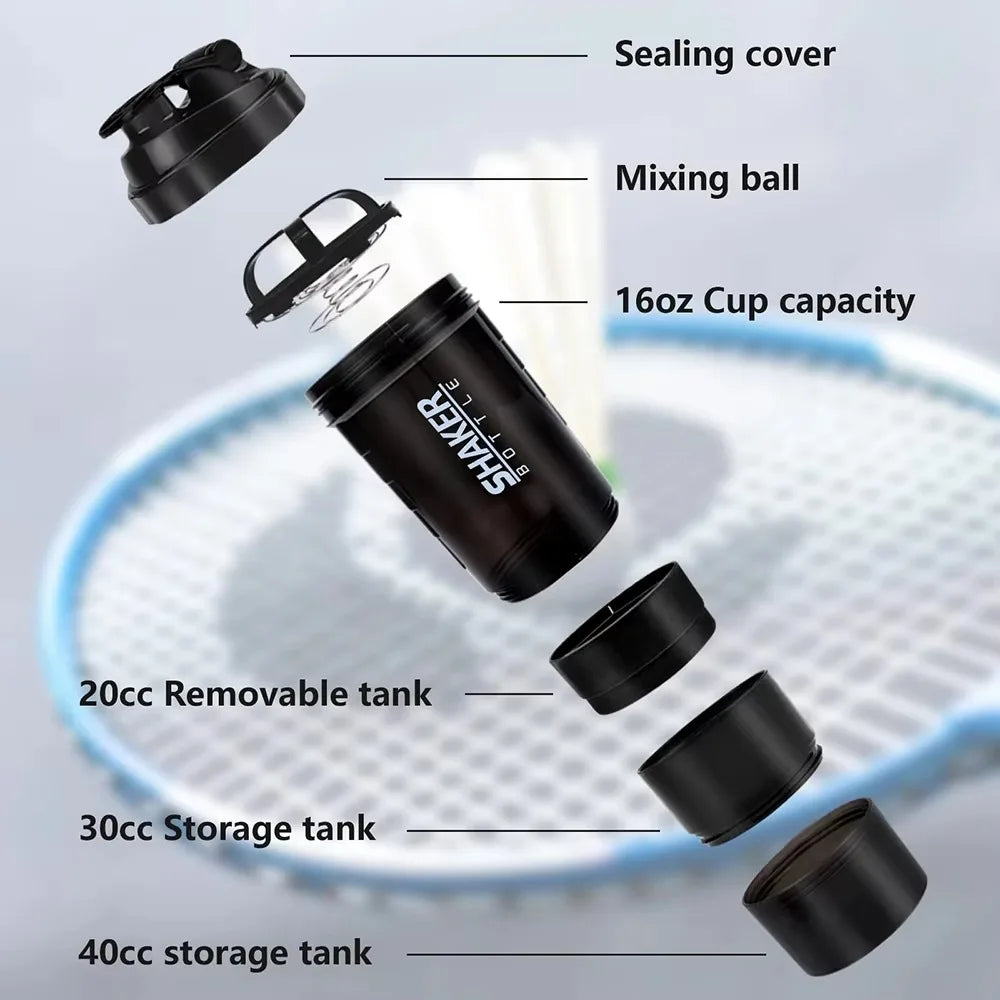 Multi Layer Protein Shaker Bottle