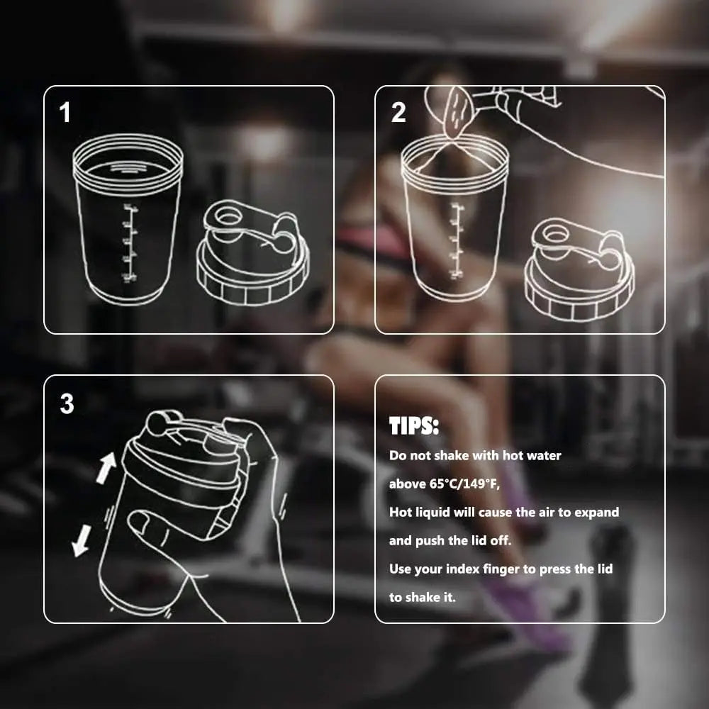 Multi Layer Protein Shaker Bottle